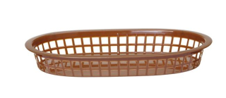 Košík na pečivo oválny, HENDI, Hnedá, 6 ks, 275x175x(H)38mm