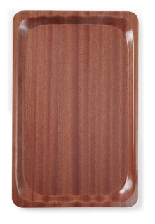 Servírovací podnos, obdĺžnikový, protišmykový, laminovaný, AmerBox, GN 1/1, Mahagón, 325x530mm