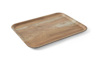 Servírovací podnos s laminátom z melamínu, so vzorom dreva, AmerBox, Dubová, 370x530mm