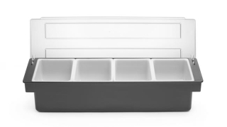Box na prísady – 4 nádoby, BarUp, 480x150x(H)100mm
