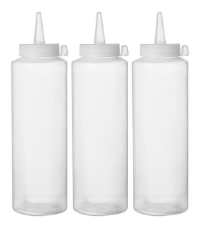 Dávkovač na studené omáčky - 3 kusy, HENDI, 0,35L, Priehľadná, 3 ks, ⌀55x(H)205mm