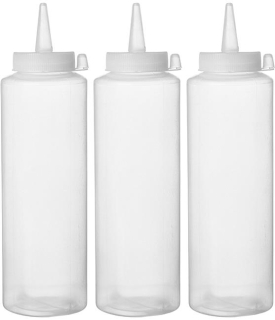 Dávkovač na studené omáčky - 3 kusy, HENDI, 0,2L, Priehľadná, 3 ks, ⌀50x(H)185mm