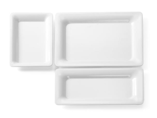 Porcelánový bufetový podnos GN, HENDI, GN 1/2, 325x265x(H)20mm