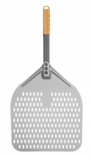 Lopata na pizzu s krátkou rukoväťou, perforovaná, štvorcová, HENDI, 350x710mm
