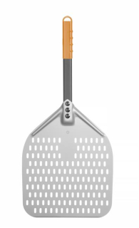 Lopata na pizzu s krátkou rukoväťou, perforovaná, štvorcová, HENDI, 300x660mm