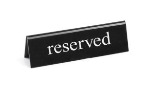 Informačná tabuľka Rezervované“, HENDI, reserved, 130x30x(H)38mm
