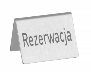 Označenie na tabuľke „Rezervácia“ v poľštine, HENDI, rezerwacja, sada 4 ks, 50x × 42 mm | 663714