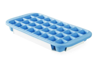 Forma na kocky ľadu s vekom a spodným zásobníkom, BarUp, Modrá, 337x170mm