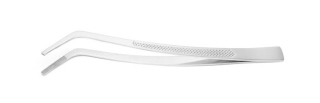 Zahnutá pinzeta s profilovanou rukoväťou, HENDI, (L)240mm
