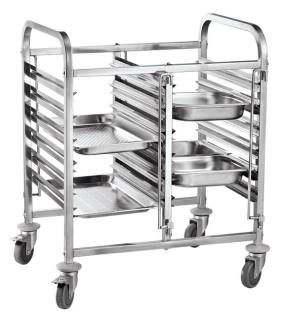 Vozík na prepravu nádob – dvojitý 12x GN 1/1, HENDI, 810x610x(H)960mm