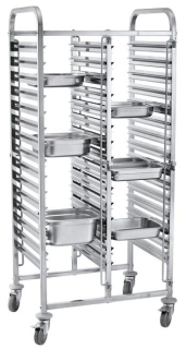 Vozík na prepravu nádob – dvojitý 30x GN 1/1, HENDI, 798x610x(H)1710mm