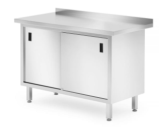 Skrinka stenového stola s posuvnými dverami – zváraná, HENDI, Profi Line, 1200x600x(H)850mm