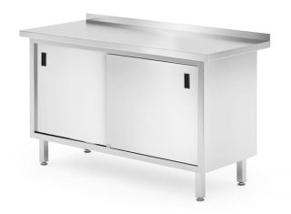 Skrinka stenového stola s posuvnými dverami – zváraná, HENDI, Profi Line, 1400x600x(H)850mm