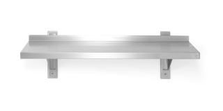 Nastaviteľná nástenná polica, s 2 konzolami, HENDI, 800x300x(H)600mm