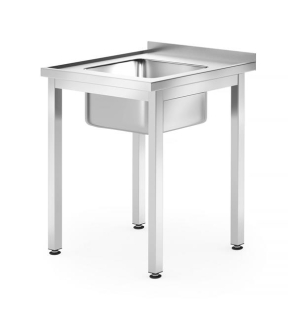 Drezový stôl – skrutkový, hĺbka 700 mm, HENDI, Profi Line, 600x700x(H)850mm