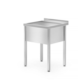 Nerezový jednodrez – zváraný, HENDI, Profi Line, 600x600x(H)850mm