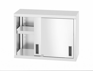 Skrinka na stenu – zváraná, s posuvnými dverami, HENDI, Profi Line, 800x300x(H)600mm