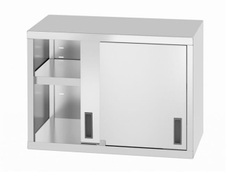 Závesná skrinka – zváraná, s posuvnými dverami, HENDI, Profi Line, 800x400x(H)600mm