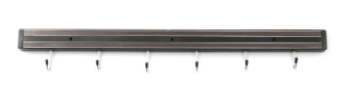 Magnetická lišta s háčikmi, HENDI, 6 háčikov, (L)620mm