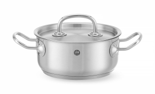 Varný hrniec nízky – s vekom, HENDI, Kitchen Line, 1,4L, ⌀160x(H)75mm