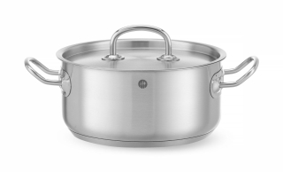 Varný hrniec nízky – s vekom, HENDI, Kitchen Line, 2,9L, ⌀200x(H)95mm
