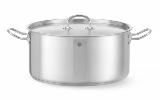 Varný hrniec nízky – s vekom, HENDI, Kitchen Line, 11,9L, ⌀320x(H)150mm
