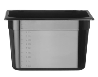 Nádoba GN 1/2, HENDI, Profi Line, 12,5L, Čierna, 325x265x(H)200mm