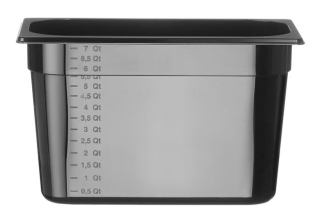 Nádoba GN 1/3, HENDI, Profi Line, GN 1/3, 7,8L, Čierna, 325x176x(H)200mm