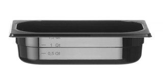 Nádoba GN 1/4, HENDI, Profi Line, GN 1/4, 1,8L, Čierna, 265x162x(H)65mm