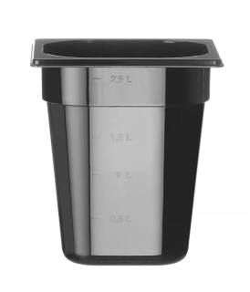 Nádoba GN 1/6, HENDI, Profi Line, GN 1/6, 3,4L, Čierna, 176x162x(H)200mm