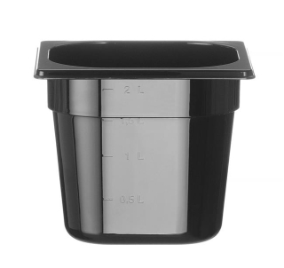 Nádoba GN 1/6, HENDI, Profi Line, GN 1/6, 2,4L, Čierna, 176x162x(H)150mm