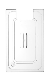 Pokrievka pre nádoby GN z polykarbonátu s otvorom na sous vide, GN 1/1, Priehľadná, 530x325mm