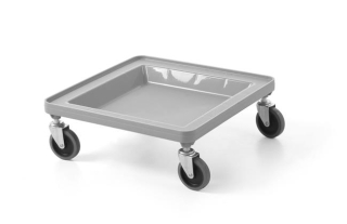 Vozík na univerzálne koše s rozmermi 500 x 500 mm, AmerBox, šedý, Svetlošedá, 500x500x(H)180mm