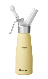 Fľaša na šľahačku , HENDI, 0,5L, Pastelovo žltá, ⌀80x(H)260mm