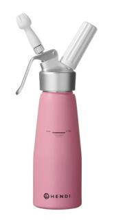 Fľaša na šľahačku , HENDI, 0,5L, Pastelovo ružová, ⌀80x(H)260mm