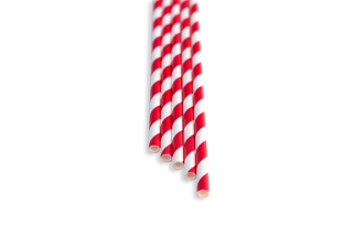 Slamky 21 cm, červená