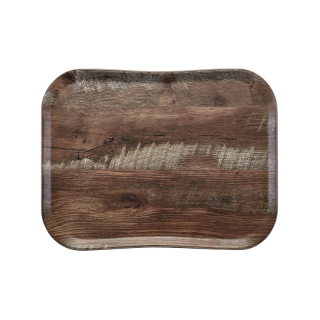 Wood podnos 35,5 × 45,7 cm, tmavý dub