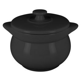 RAK Chef's Fusion misa na polievku s pokrievkou pr. 10,6 cm, čierna | RAK-CFST10BK