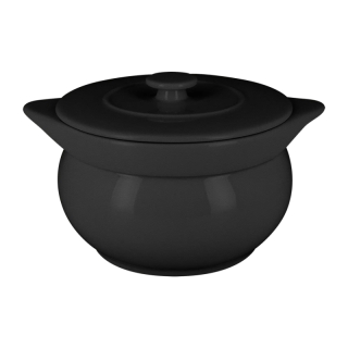 RAK Chef's Fusion misa na polievku s pokrievkou pr. 15 cm, čierna | RAK-CFST15BK