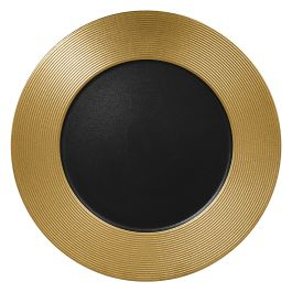 RAK Metalfusion tanier plytký zdobený 33 cm, čiernozlatý | RAK-MFEVFP33GB