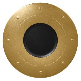 RAK Metalfusion tanier okrúhly 31 cm, čiernozlatý | RAK-MFGDRP31GB
