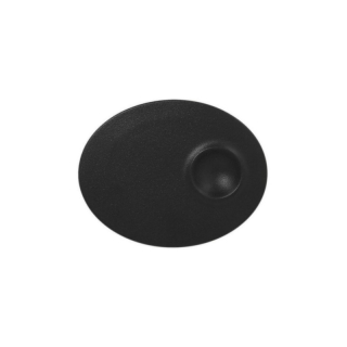 RAK Tanier plytký s jamkou 18 × 10 cm, čierna | RAK-NFMROP18BK