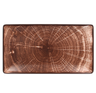 RAK Woodart tanier obdĺžny 33,5 × 18,1 cm – tmavo hnedá | RAK-WDEDRG33OB