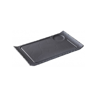 Revol Basalt tanier obdĺžny s drážkou a prelisom (Ø 6,3 cm) 33 × 20 cm | REV-647784