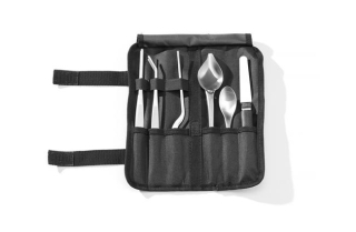 Sada na servírovanie Chef, 6 ks, saténovaná, HENDI, 255x25x(H)100mm