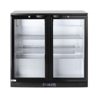 Dvojdverová chladnička so zadnou lištou, Arktic, 158L, Čierna, 220-240V/160W, 900x530x(H)870mm
