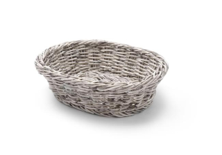 Košík oválny, HENDI, Svetlošedá, 250x190x(H)65mm