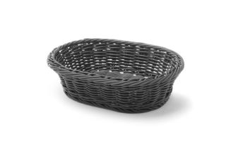 Košík oválny, HENDI, Čierna, 250x190x(H)65mm