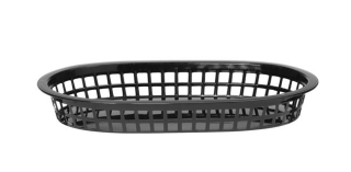 Košík na pečivo oválny, HENDI, Čierna, 6 ks, 272x175x(H)38mm