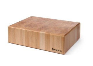 Drevený mäsiarsky blok bez podstavca, HENDI, 500x400x(H)150mm
